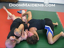 VeVe vs Ben and Diablo: Competitive Mixed Wrestling Double Team