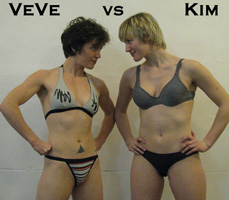 VeVe Lane vs Kim of Italy, Competitive Female Wrestling Video